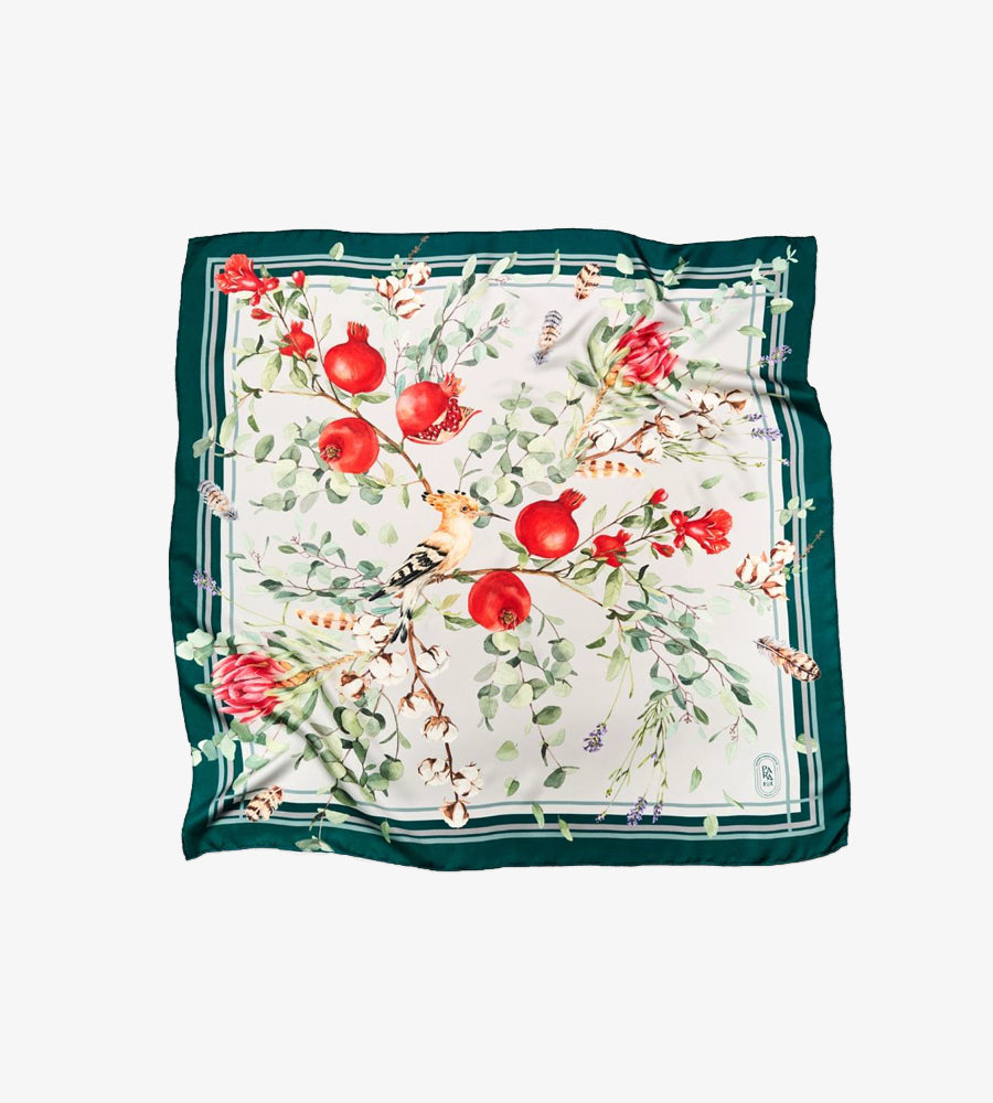 Silk bandana "Garnet" 55x55 sm