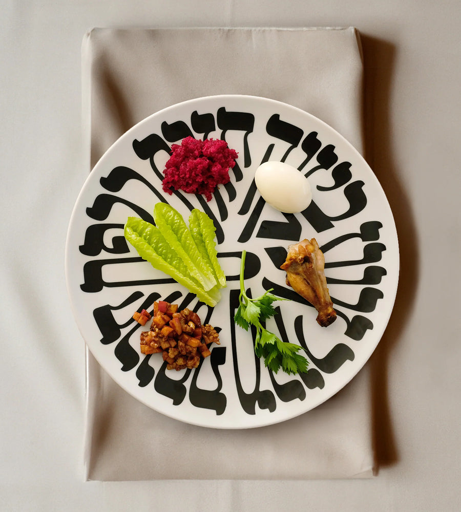 Typographic Passover Seder Plate