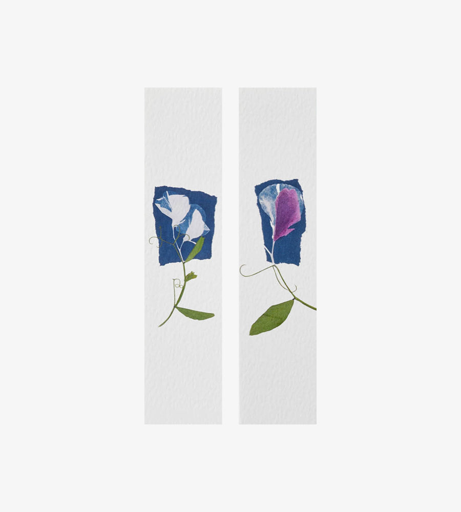 Pair of Printed Floral Bookmarks