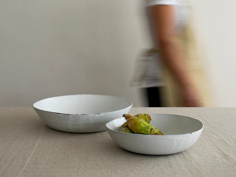 Stoneware Salad Bowl - White