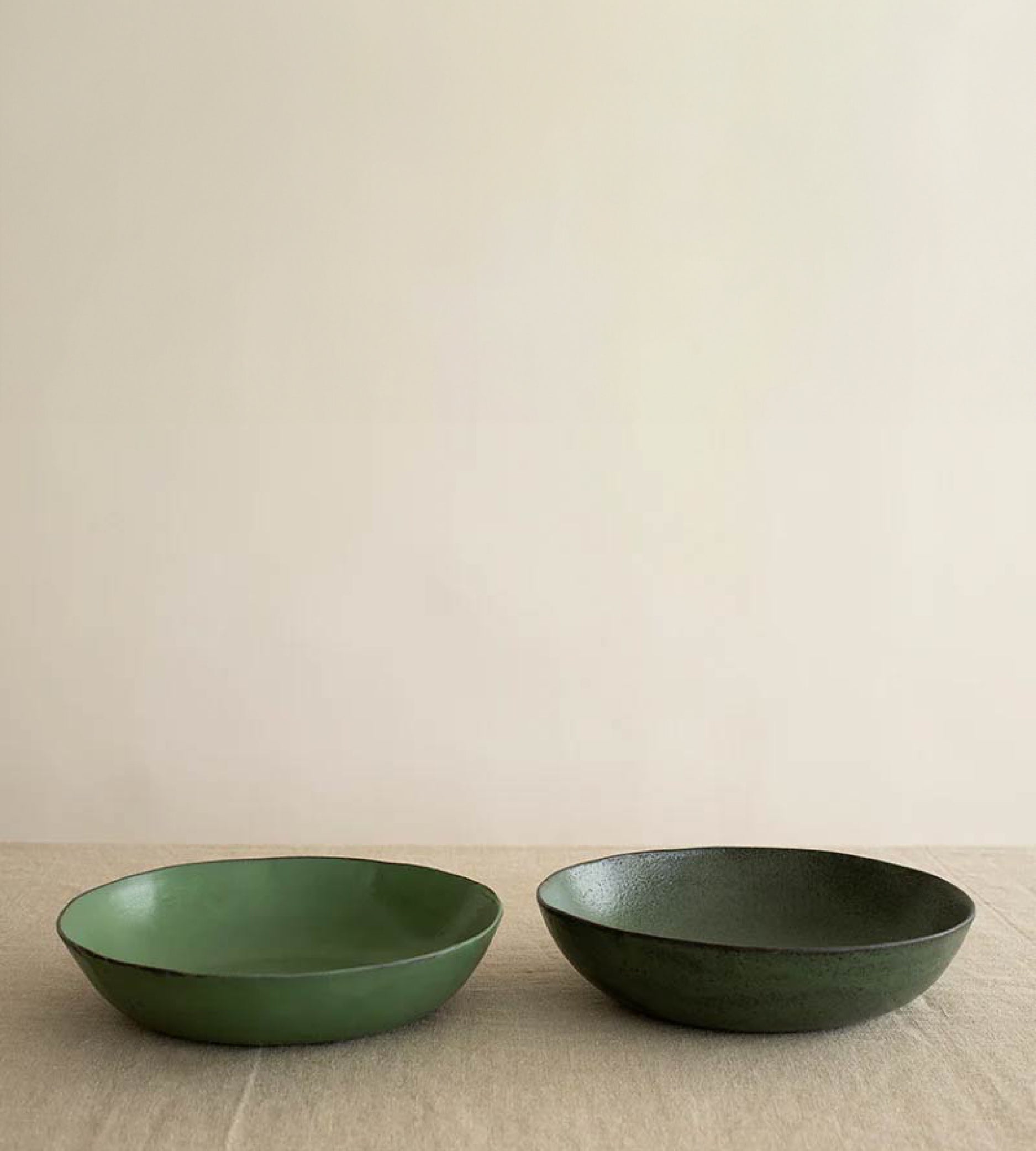 Stoneware Salad Bowl - Olive Green