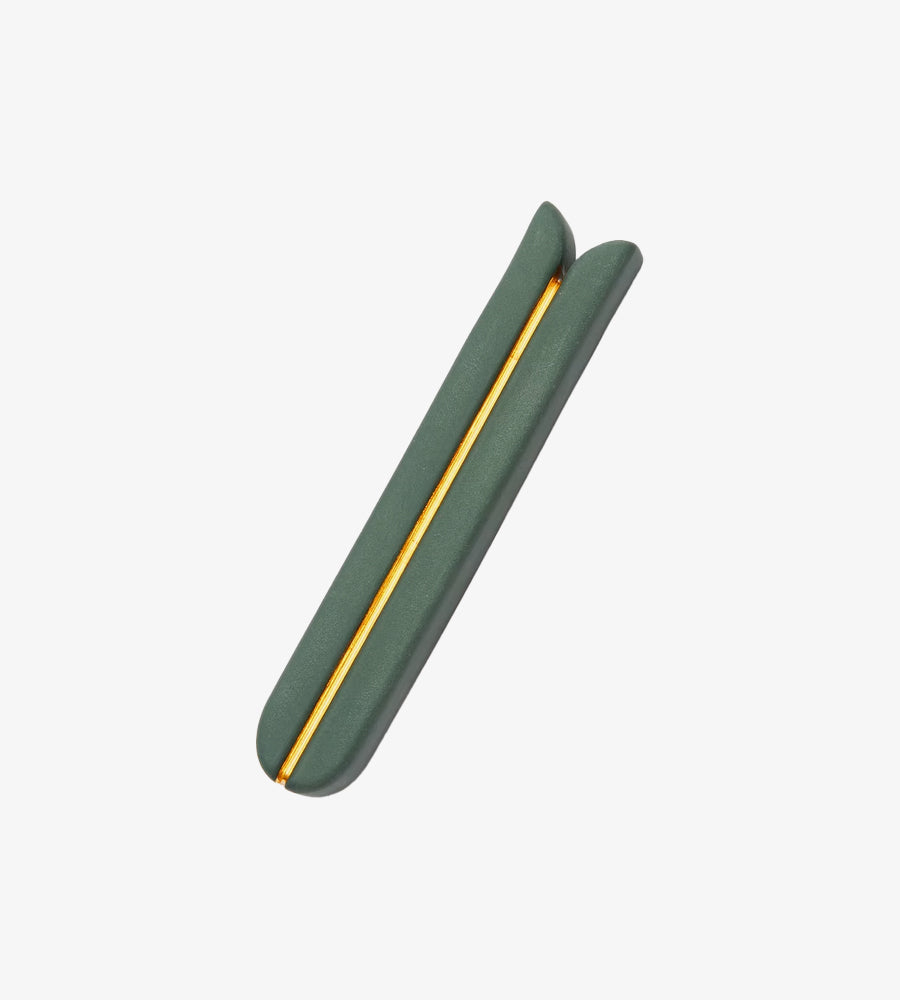 Mezuzah Case - Tulip - Golan Green & Gold