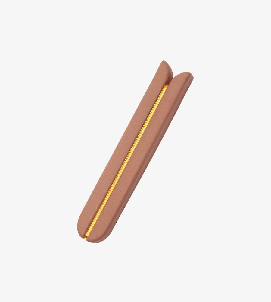 Mezuzah Case - Tulip - Timna Brown & Gold 